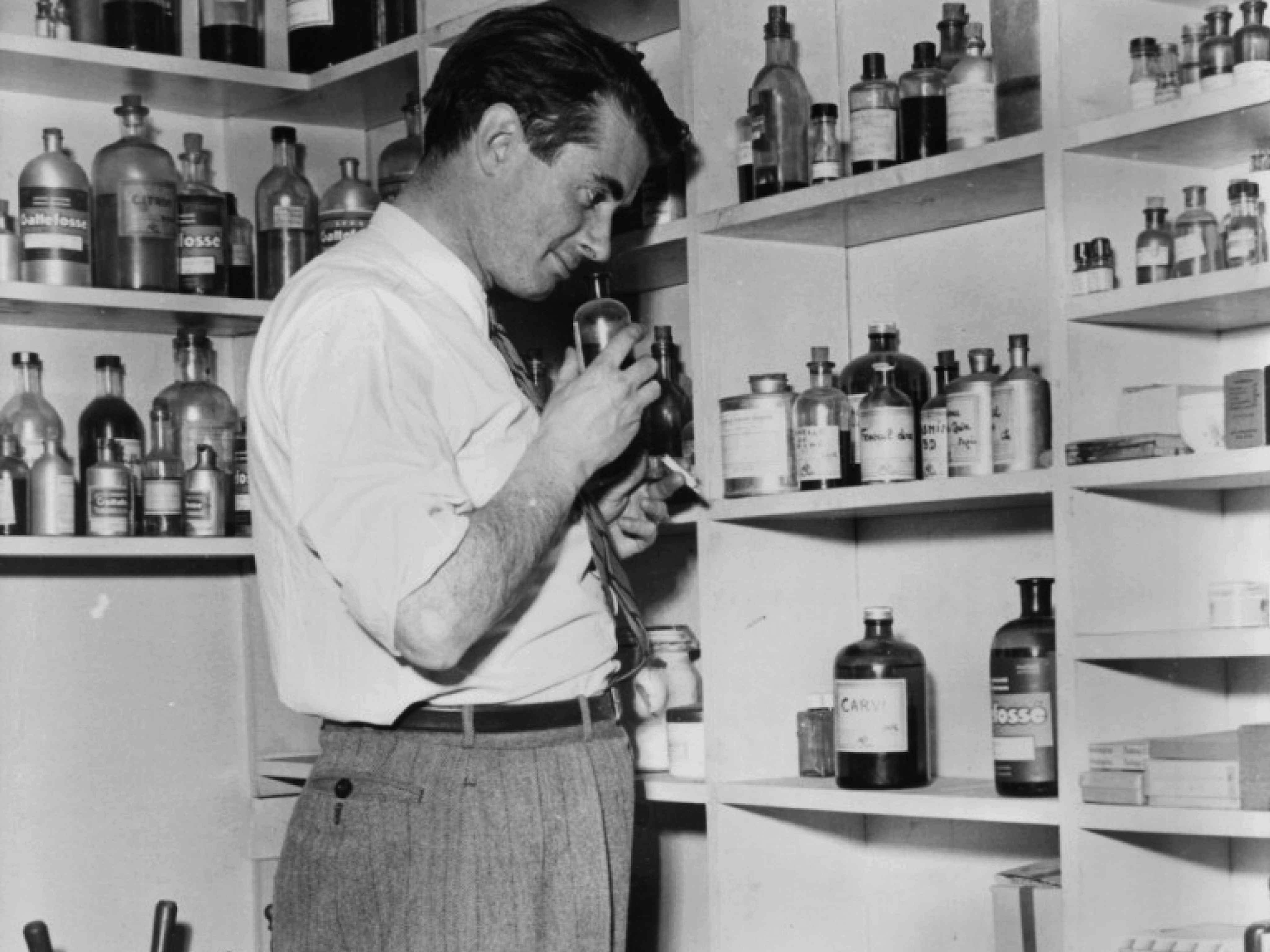 Marcel Contier in the La Biosthétique laboratory