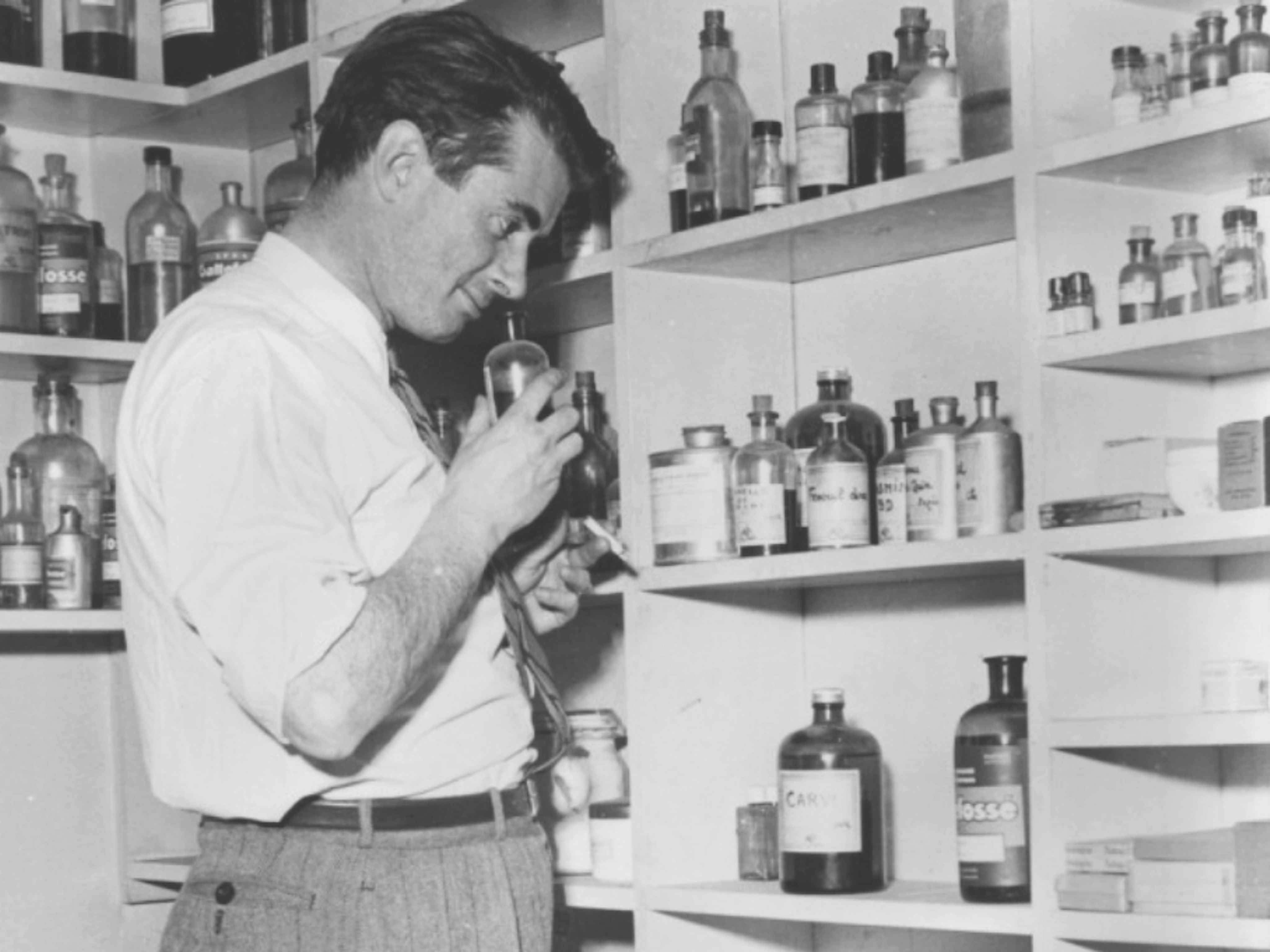 Marcel Contier in the La Biosthétique laboratory