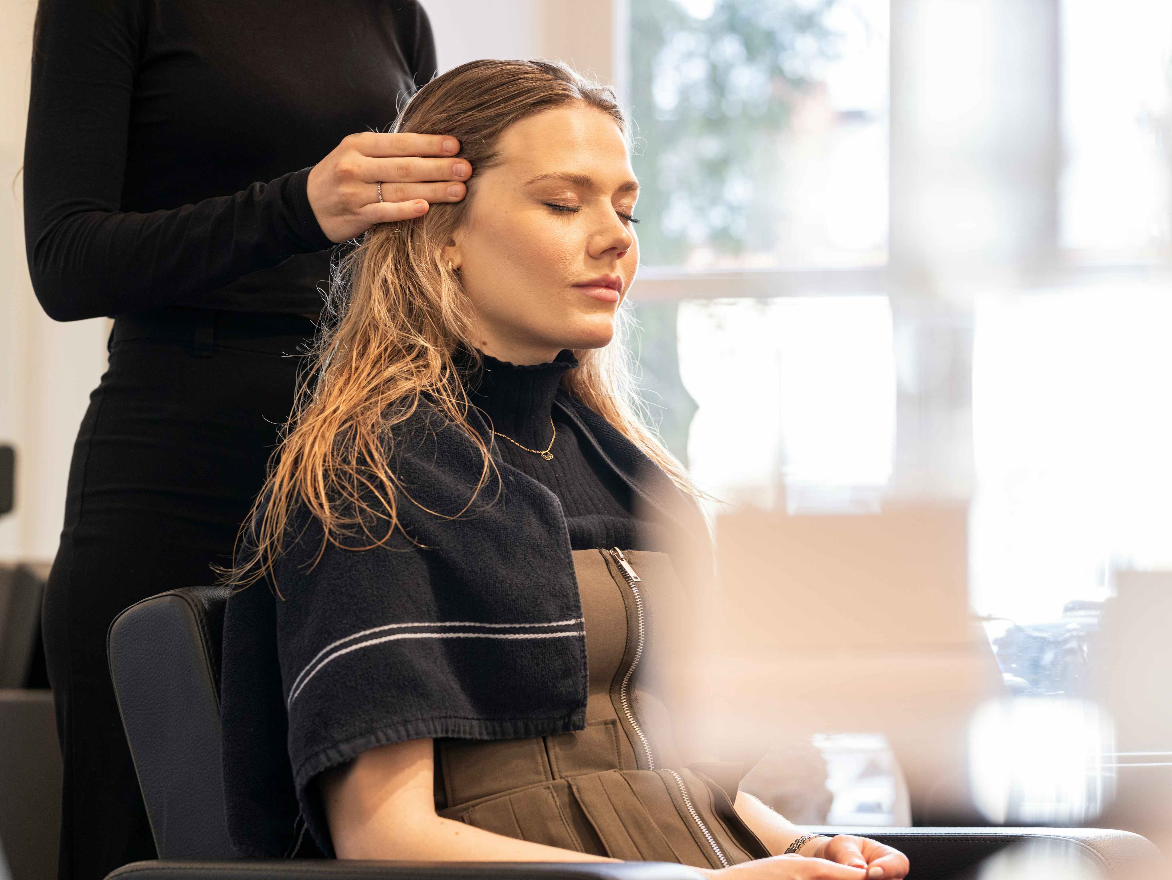 Hair styling at a La Biosthétique salon