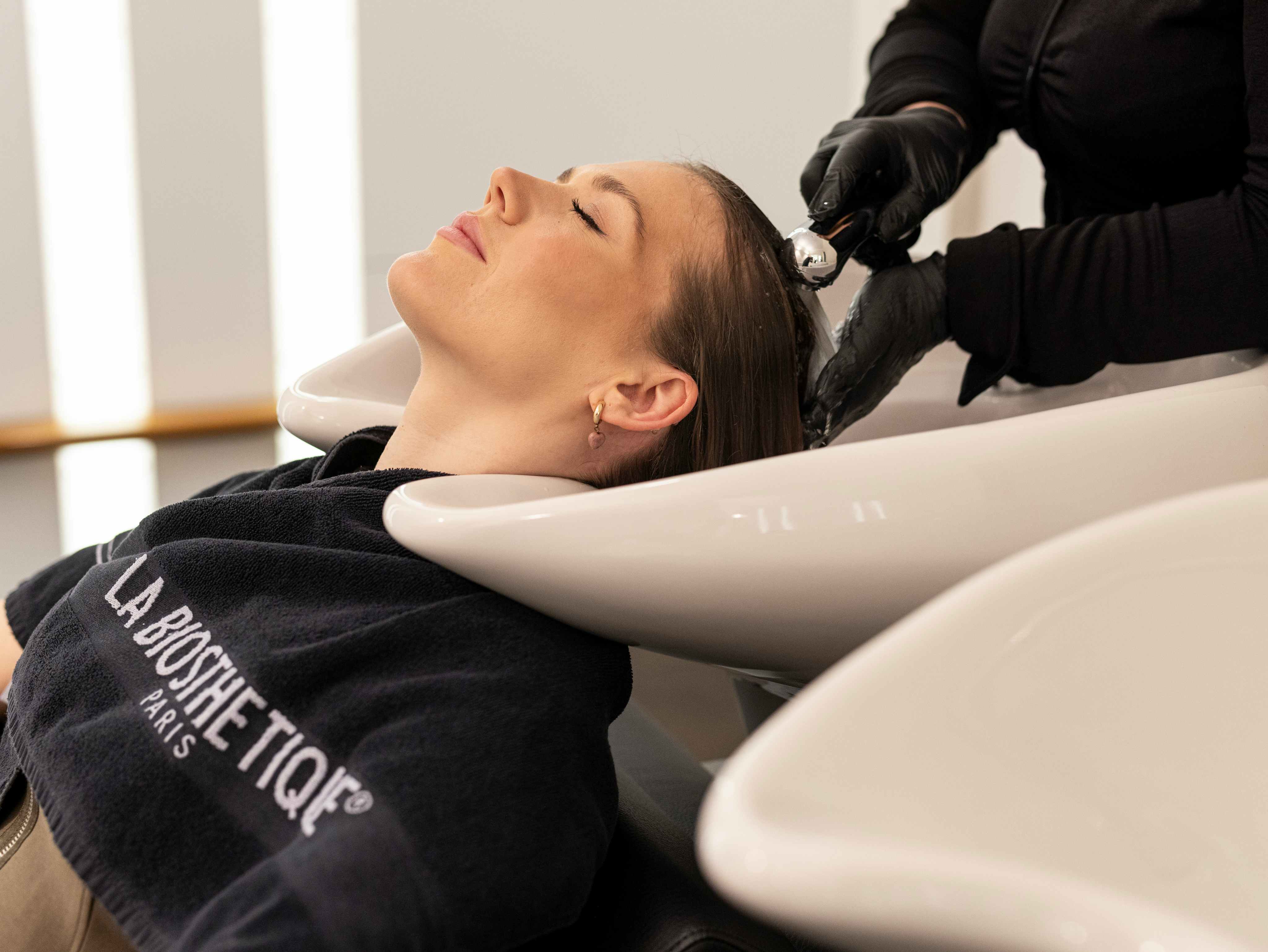 Hair washing at a La Biosthétique salon