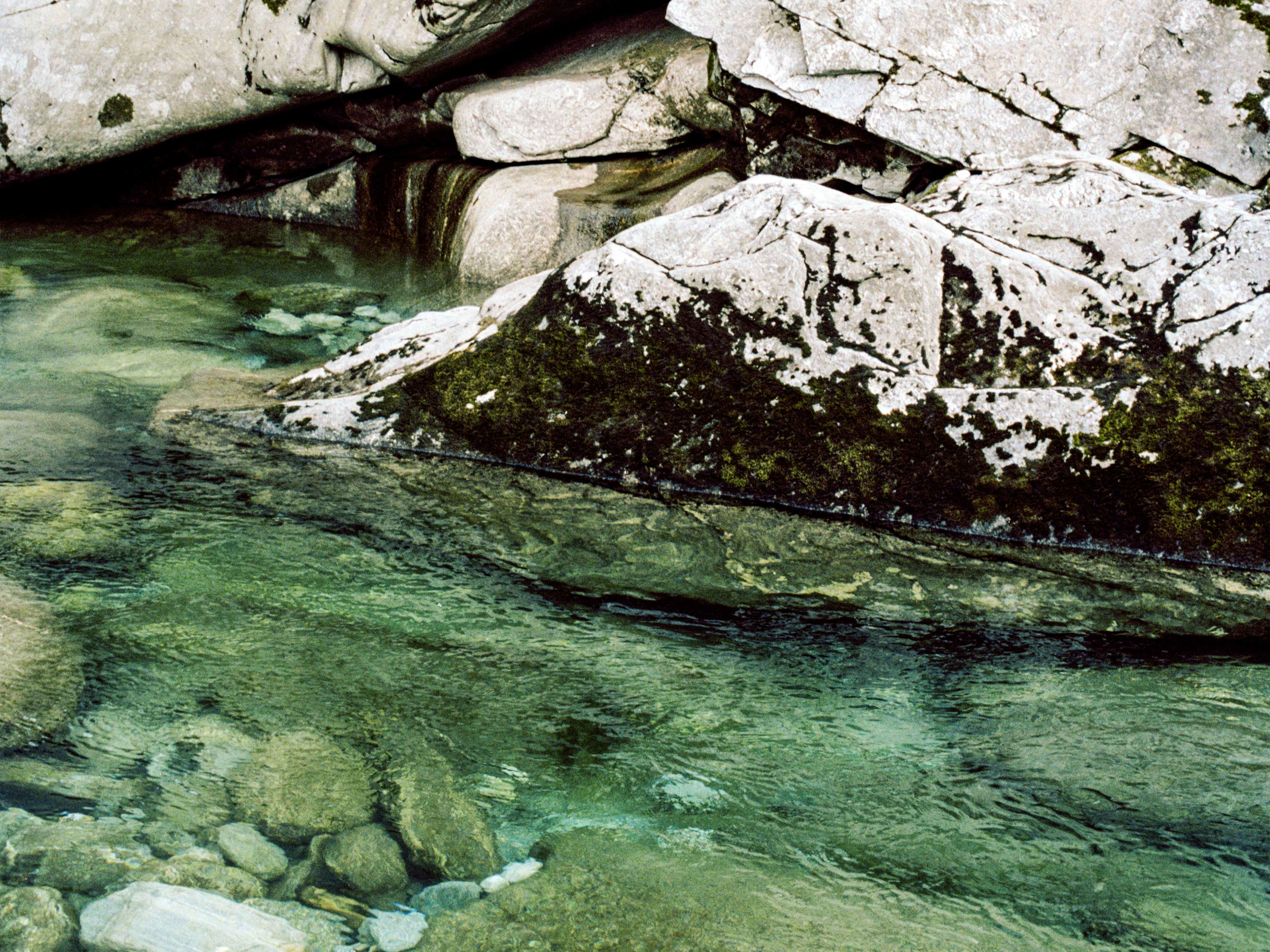 Stream flowing through a natural landscape