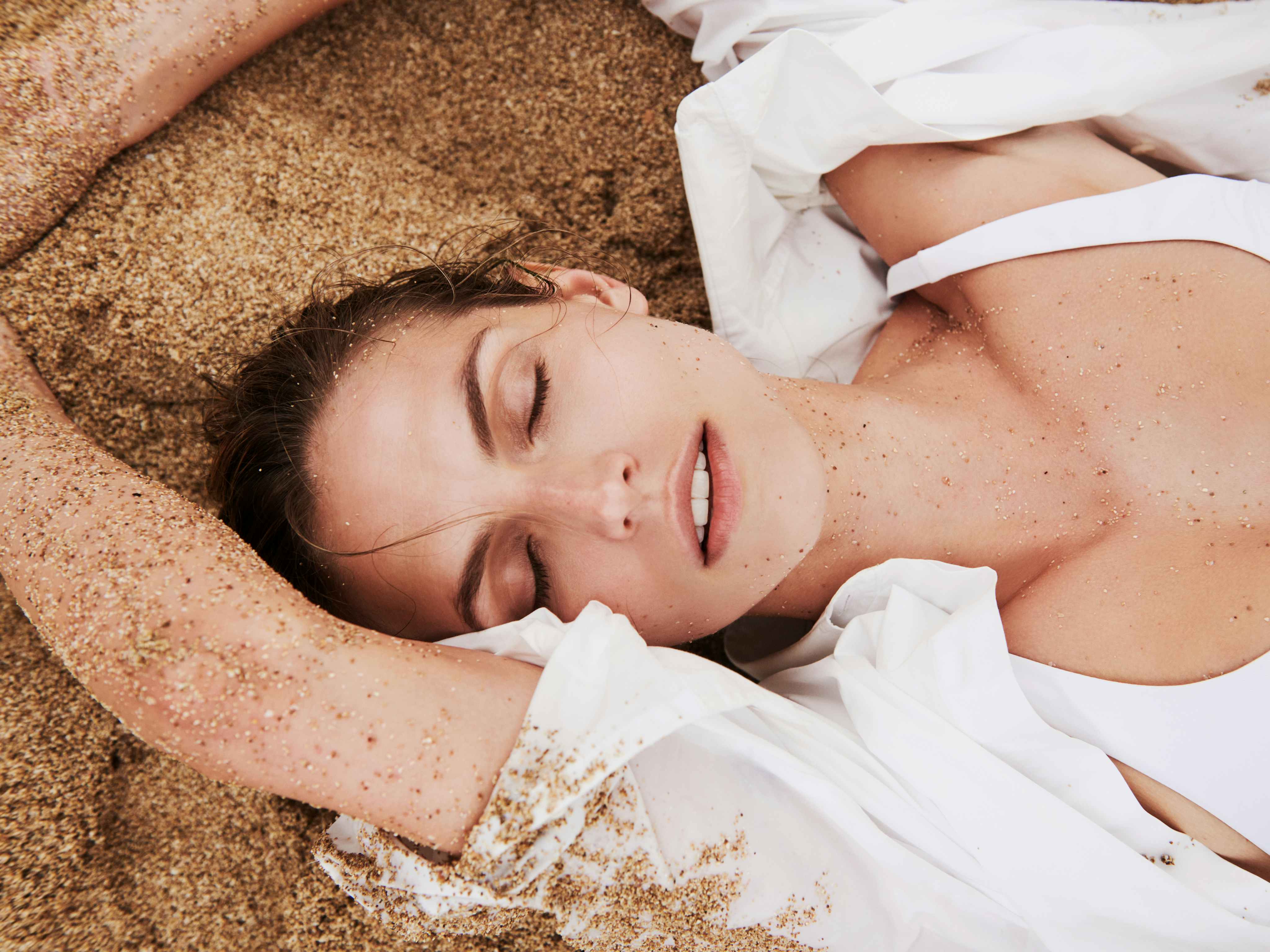 Woman enjoying a peaceful moment of self-care